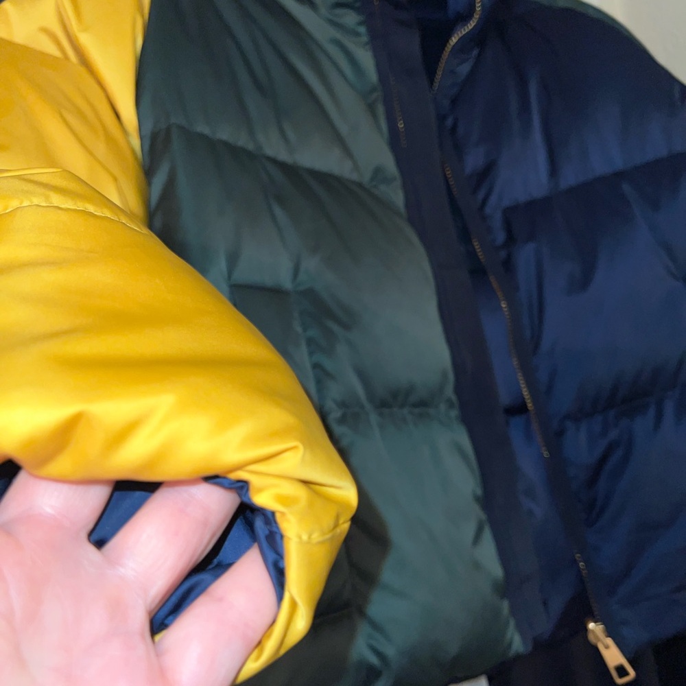 Tory Burch Navy Reversible Down Jacket - Picture 6 of 16